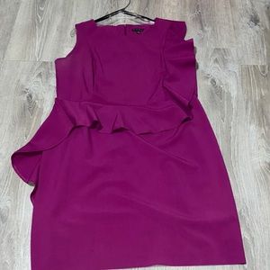 Peplum ruffle dress